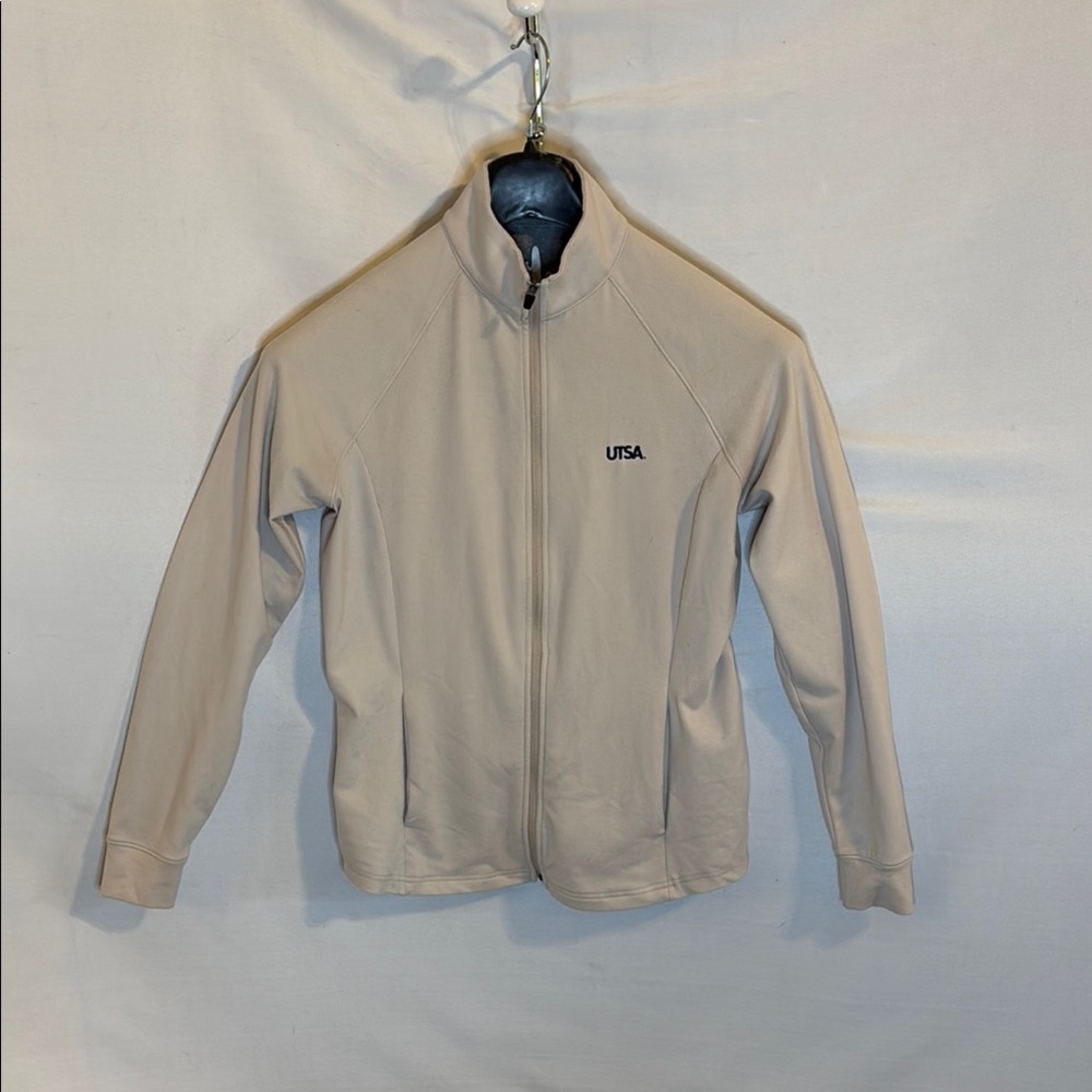 Johnnie-O Beige Zip-Up Jacket UTSA Texas University Roadrunners Women Small